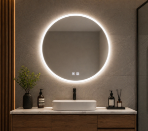 Miroir LED moderne pour petite salle de bain au Bénin