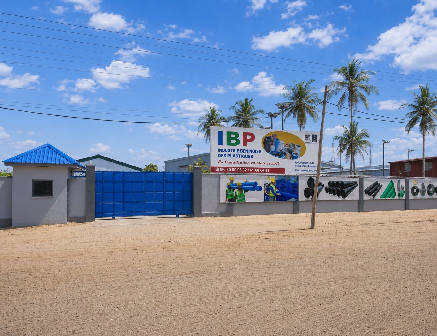 Usine IBP de fabrication de tuyaux plastiques au Bénin pour projets BTP