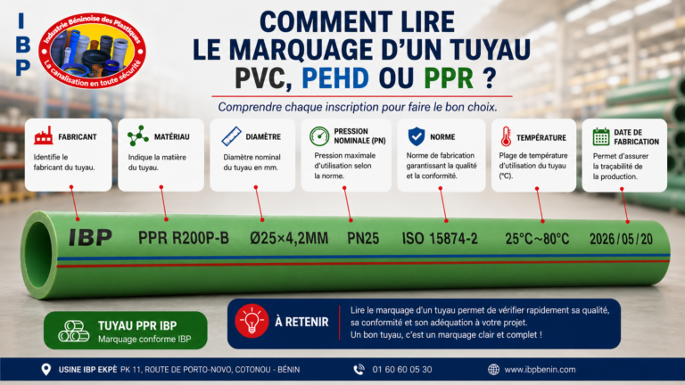 Comment lire le marquage d&rsquo;un tuyau PVC, PEHD ou PPR ? Le guide pour comprendre chaque inscription