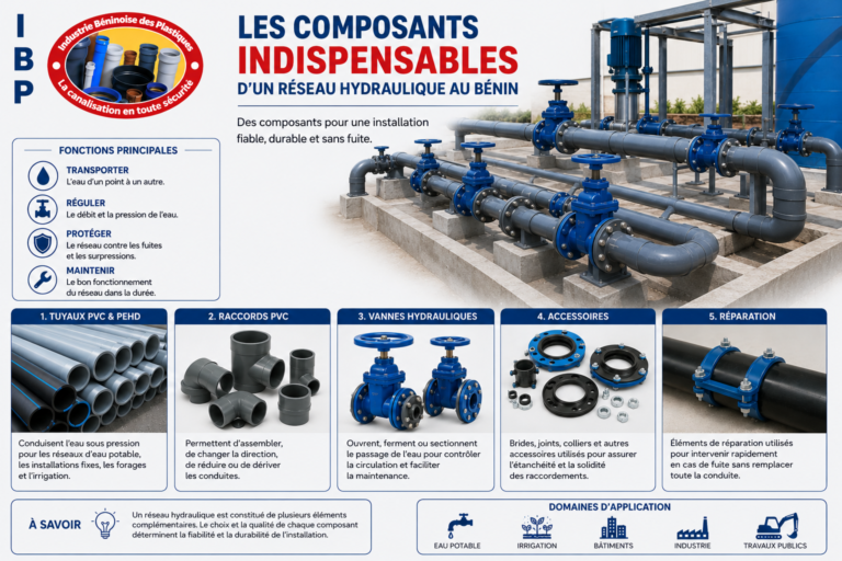 Quels sont les composants indispensables d&rsquo;un réseau hydraulique au Bénin ?