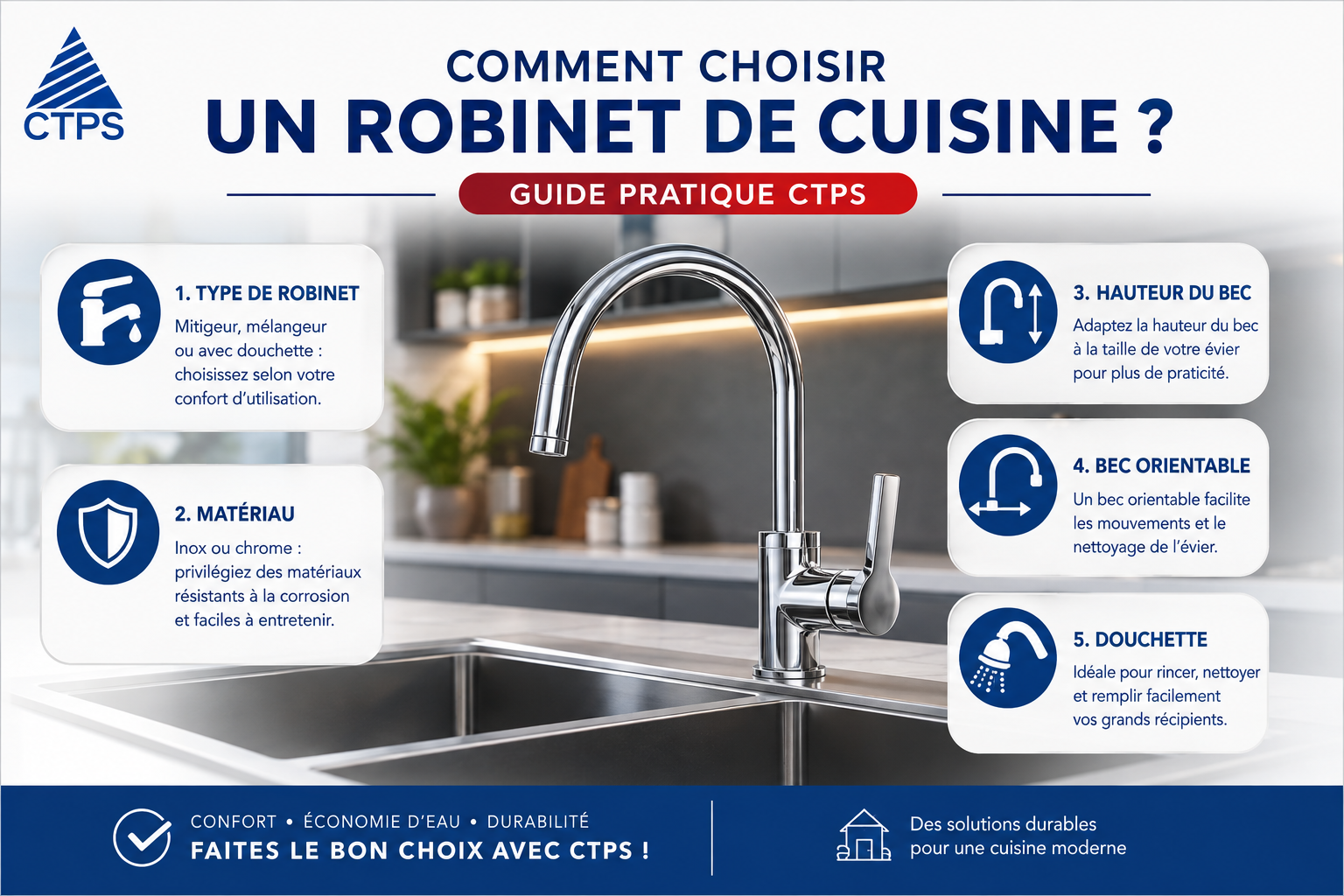 Comment choisir un robinet de cuisine au Bénin ? Guide complet